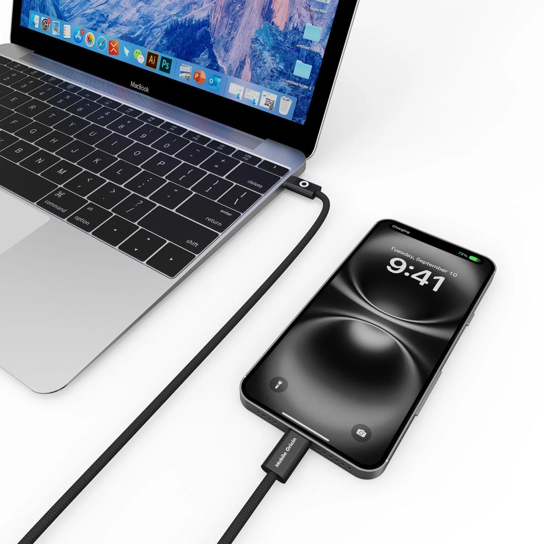 Mobile Origin CB11 60W UltraSlim USB-C to USB-C Cable 1m Black