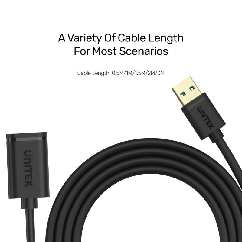 Unitek USB 3.0 Extension Cable 1m Black