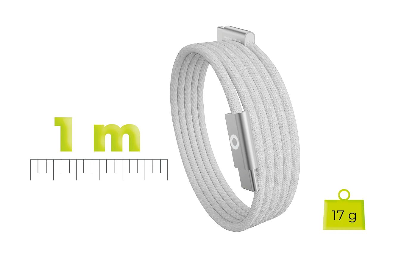 Mobile Origin CB11 60W UltraSlim USB-C to USB-C Cable 1m White