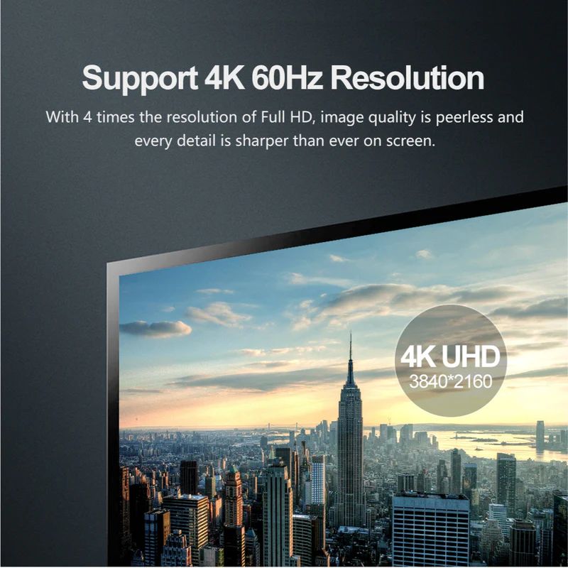 Unitek DisplayPort 1.2 Cable 4K 60Hz 3m Black