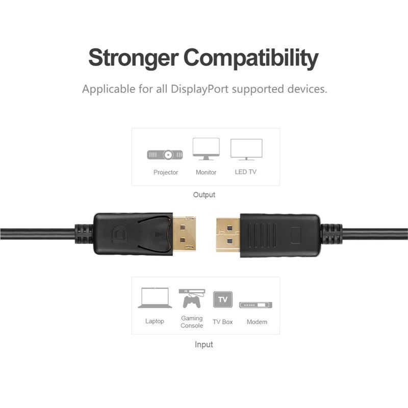 Unitek DisplayPort 1.2 Cable 4K 60Hz 3m Black