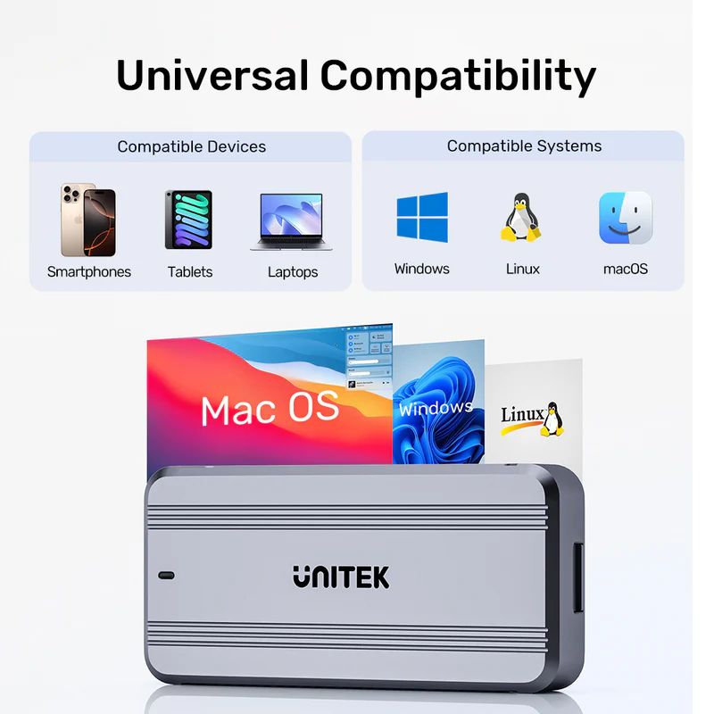Unitek SolidForce Reefer TurboCool USB4 40Gbps M.2 SSD Enclosure with Cooling Fan