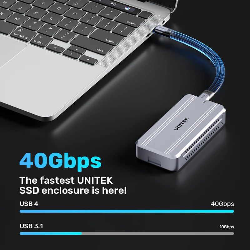 Unitek SolidForce Reefer TurboCool USB4 40Gbps M.2 SSD Enclosure with Cooling Fan