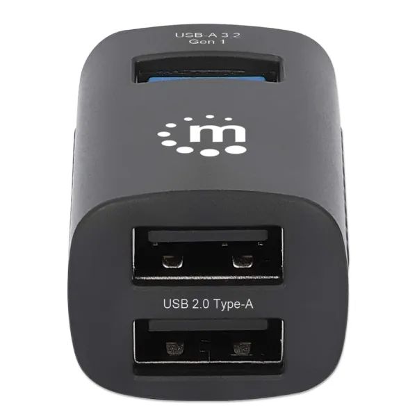 Manhattan 3-Port USB 2.0 HUB Black