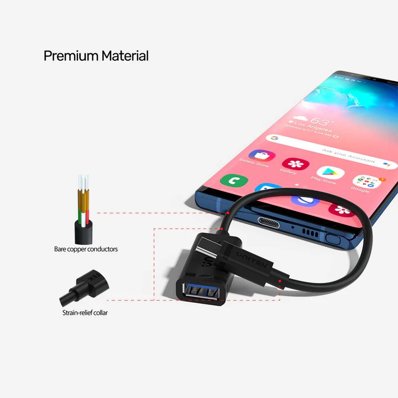 Unitek USB-C to USB-A Adapter with 5Gbps (USB 3.0) Black