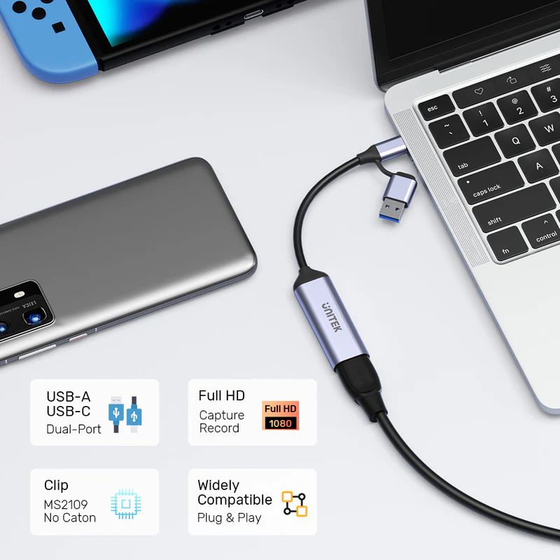 Unitek HDMI to USB-C/A Video Capture Card