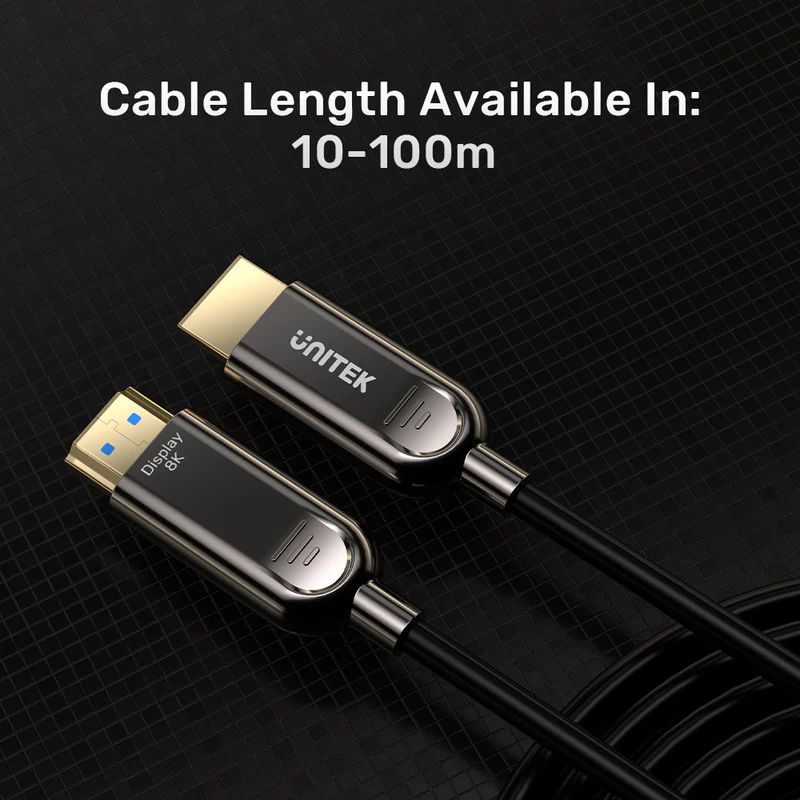 Unitek Fiber Optic 8K HDMI Cable 5m Black