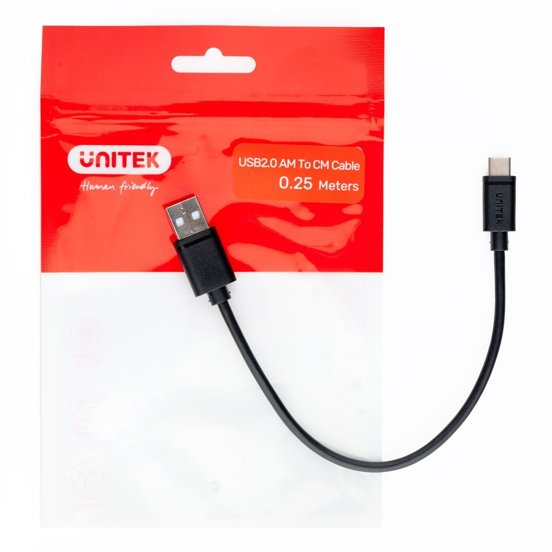 Unitek USB to USB-C Cable 0,25m Black