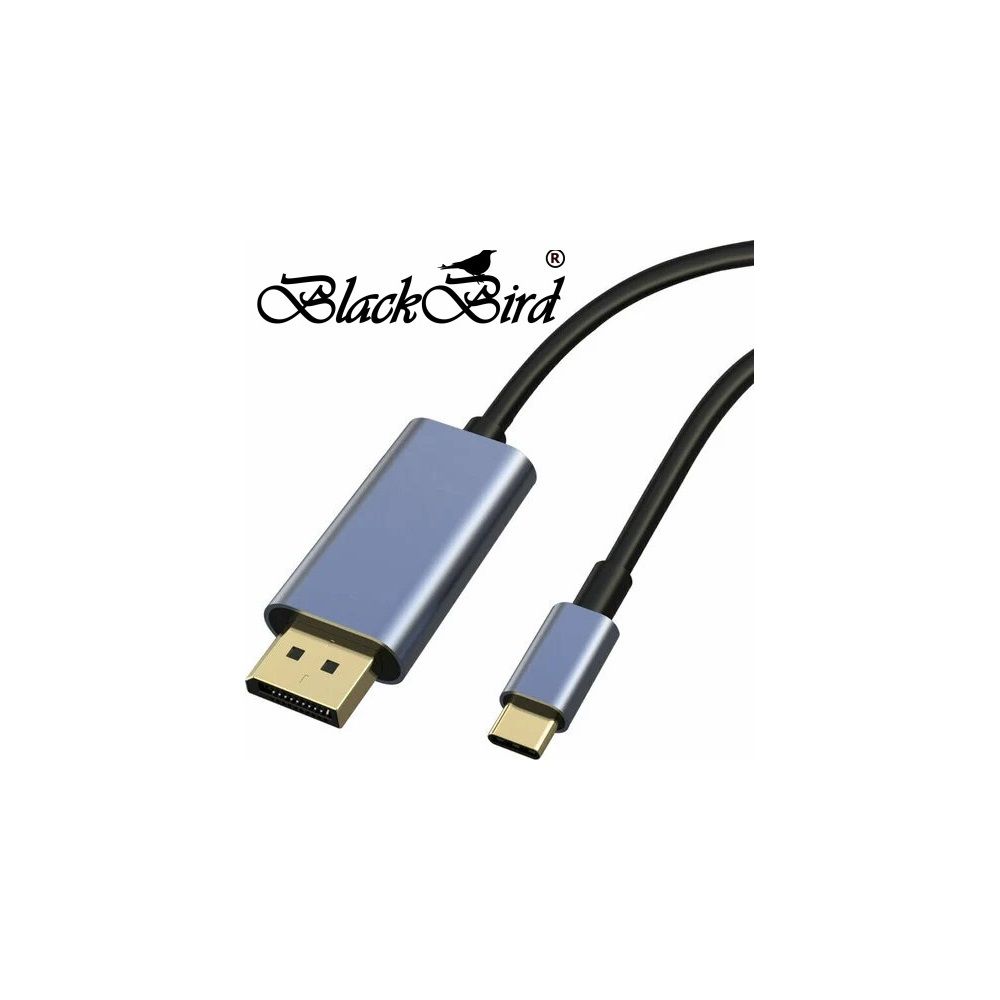 BlackBird USB-C male to Displayport 1.4 male cable 2m Black