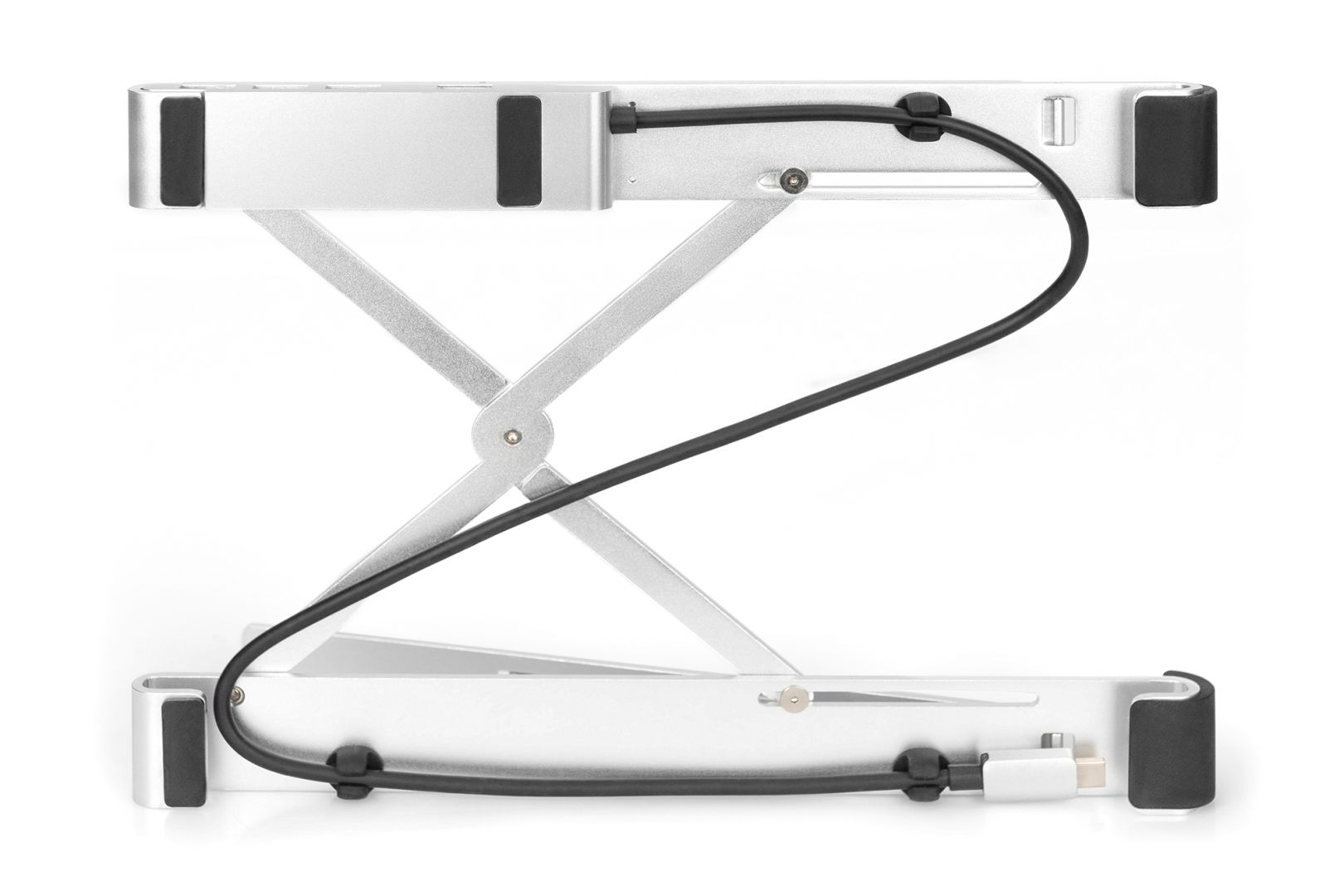 Digitus Változtatható Notebook Állvány integrált USB-C Hubbal Silver