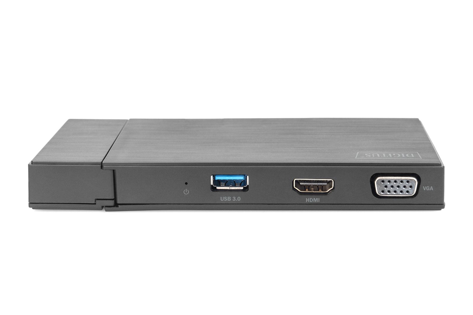 Digitus DA-70894 Universal Docking Station USB3.0 7-Port Travel 2x Video 2x USB3.0 RJ45 2x Card Reader Black