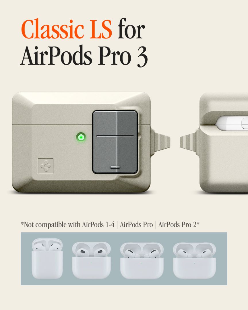 Spigen Classic LS case for AirPods Pro 3 Stone