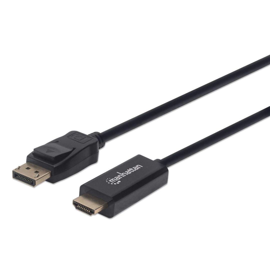 Manhattan 4K@60Hz DisplayPort 1.2 to HDMI 1.2 male/male Cable 1,8m Black