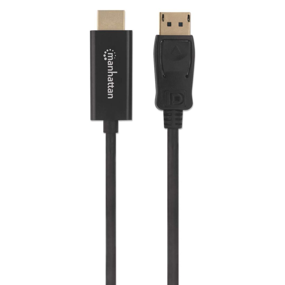 Manhattan 4K@60Hz DisplayPort 1.2 to HDMI 1.2 male/male Cable 1,8m Black