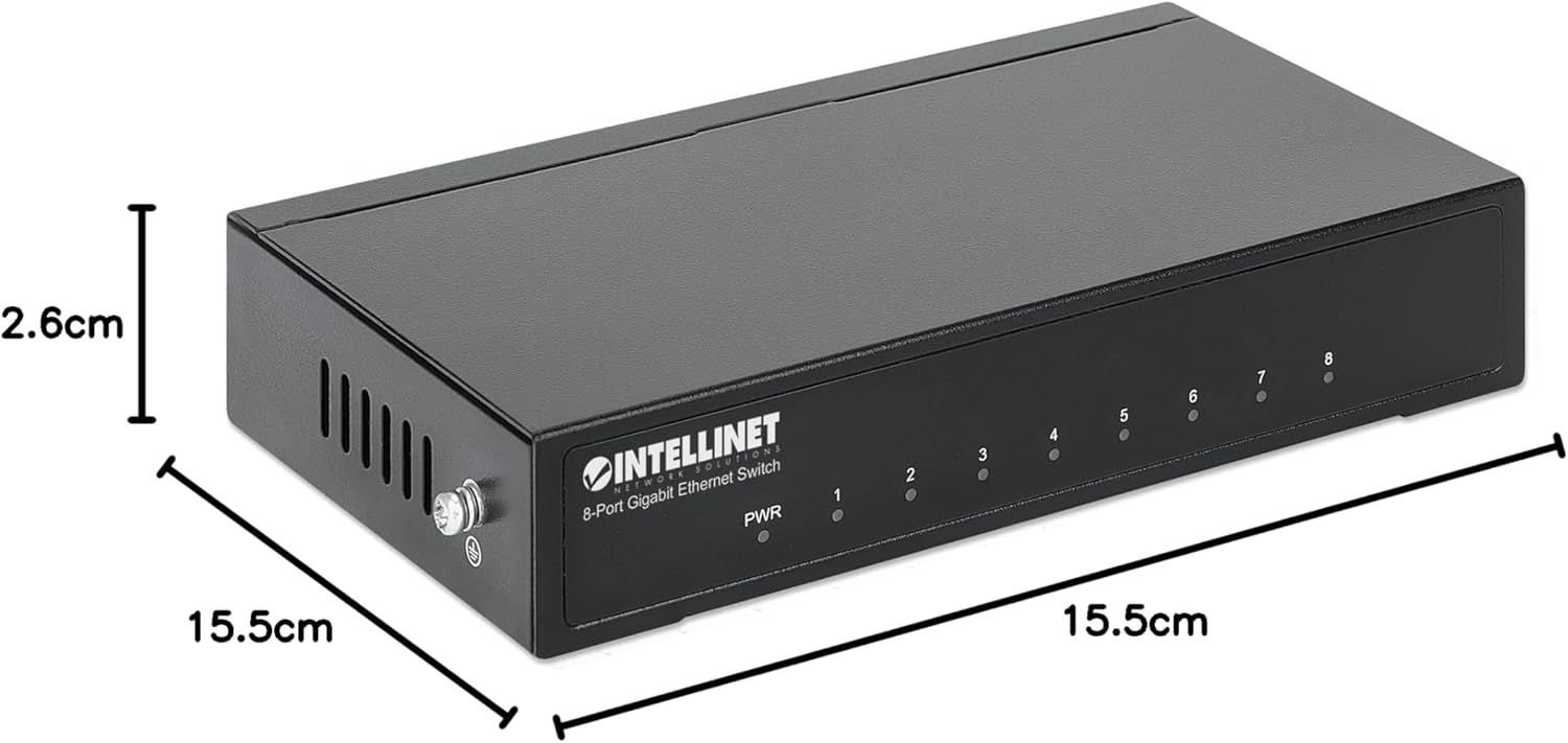 Intellinet 8-Port Switch Black