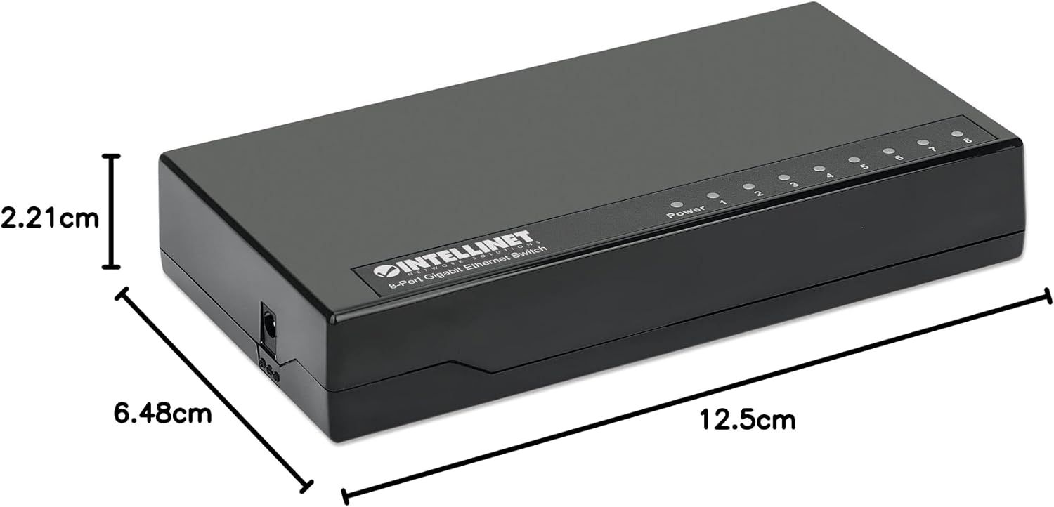 Intellinet 8-Port Switch Black