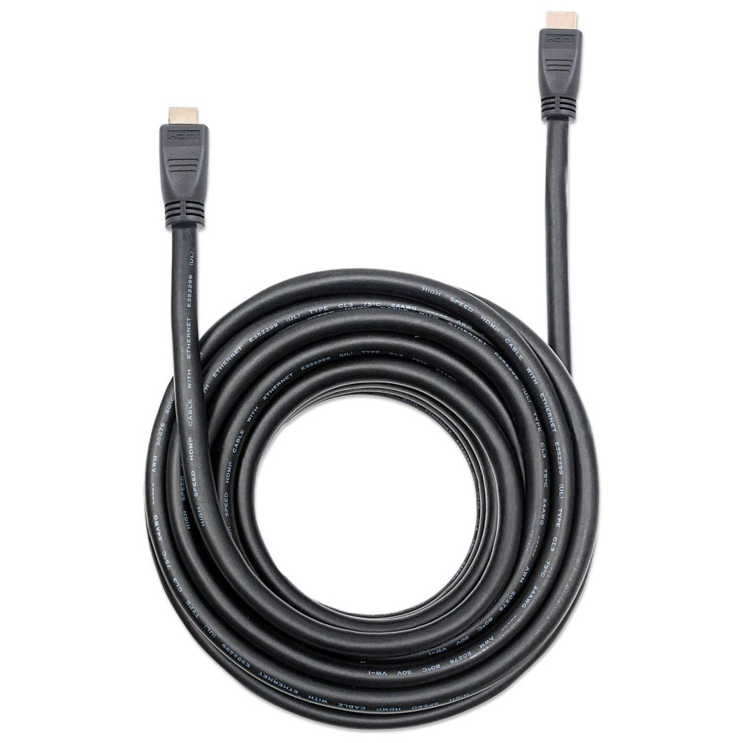 Manhattan CL3 In-Wall 4K@60Hz High Speed HDMI Cable with Ethernet 10m Black