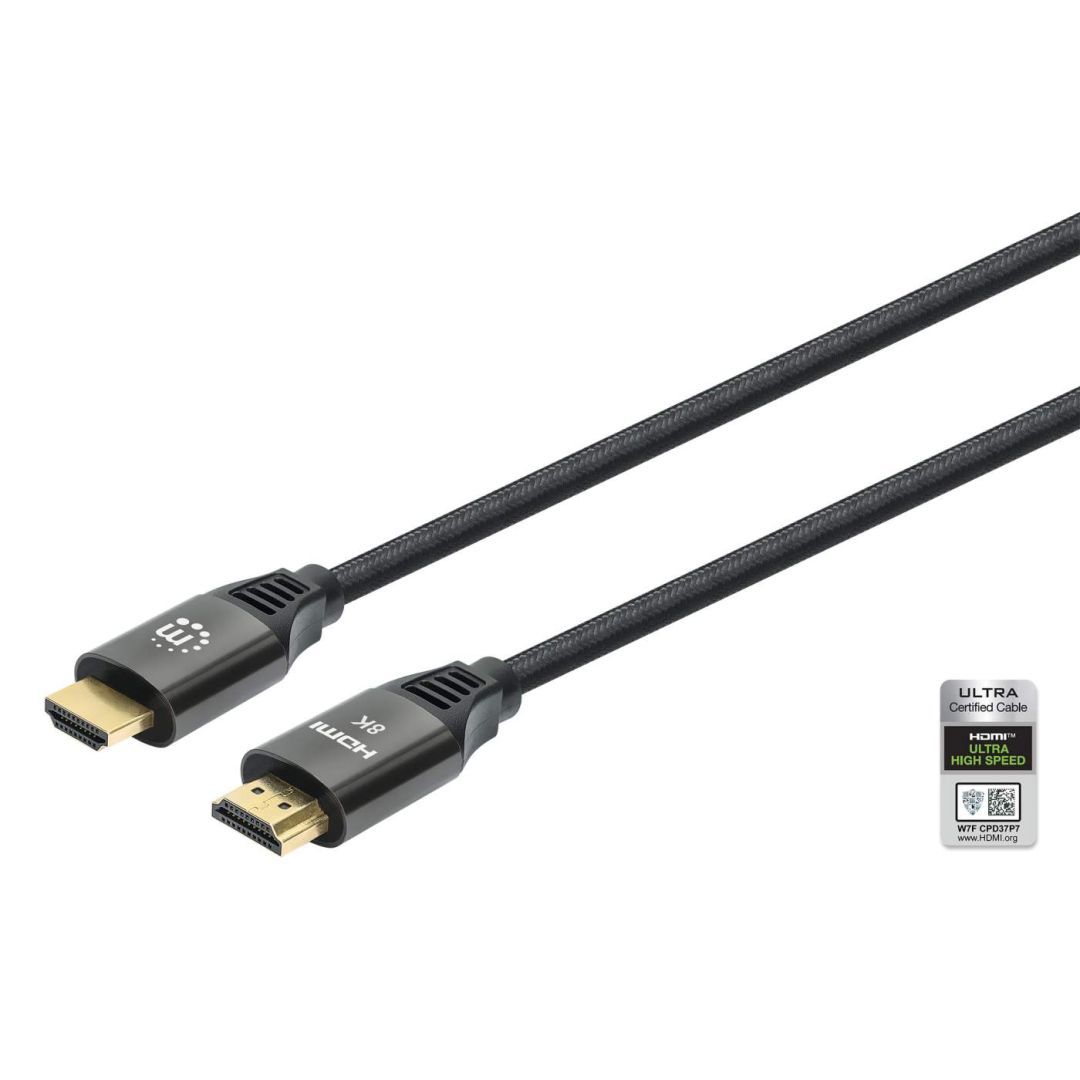 Manhattan 8K@60Hz Certified Ultra High Speed HDMI with Ethernet cable 3m Black