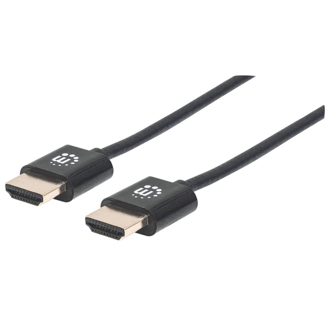 Manhattan Super-slim High Speed HDMI with Ethernet 4K60Hz cable 3m Black