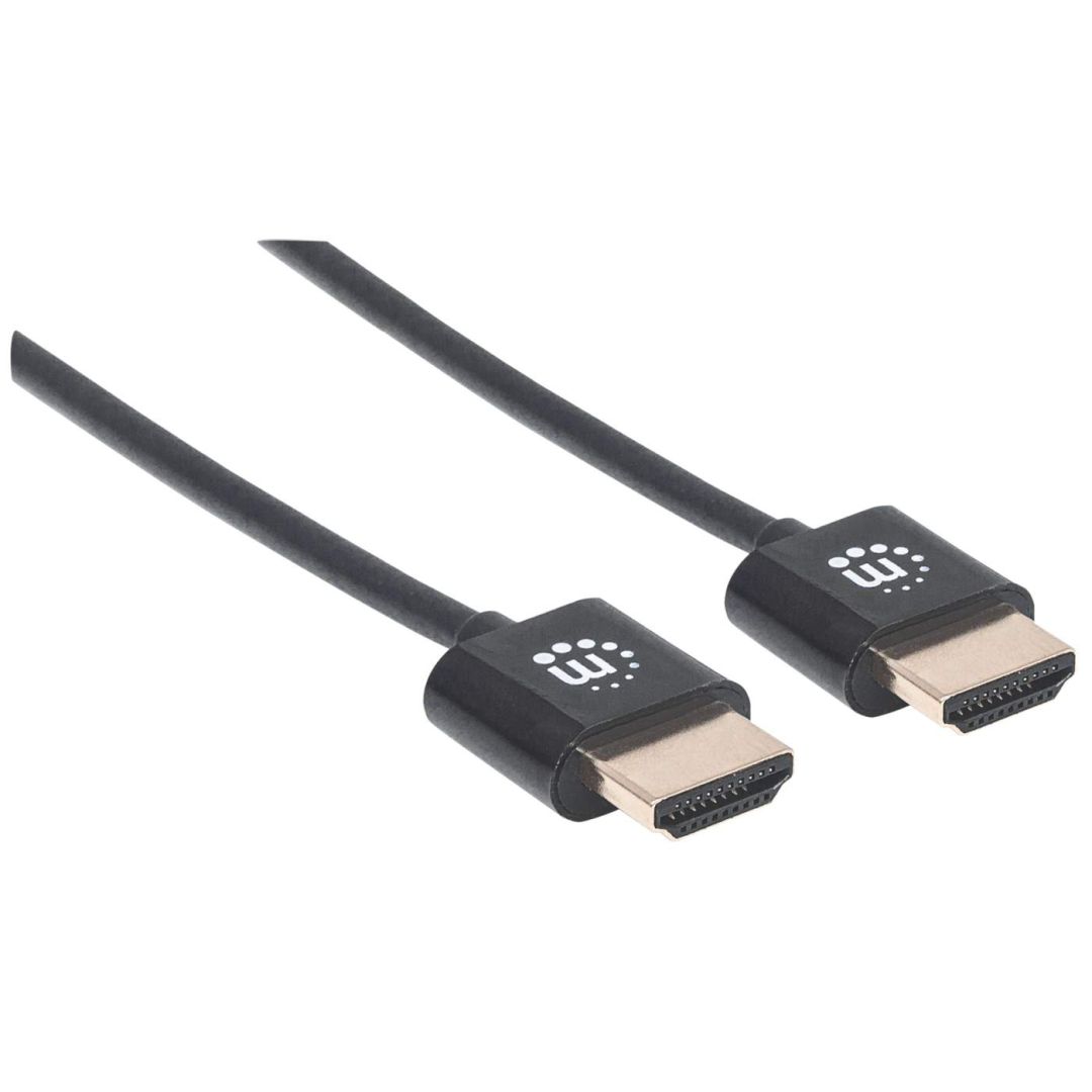 Manhattan Super-slim High Speed HDMI with Ethernet 4K60Hz cable 3m Black