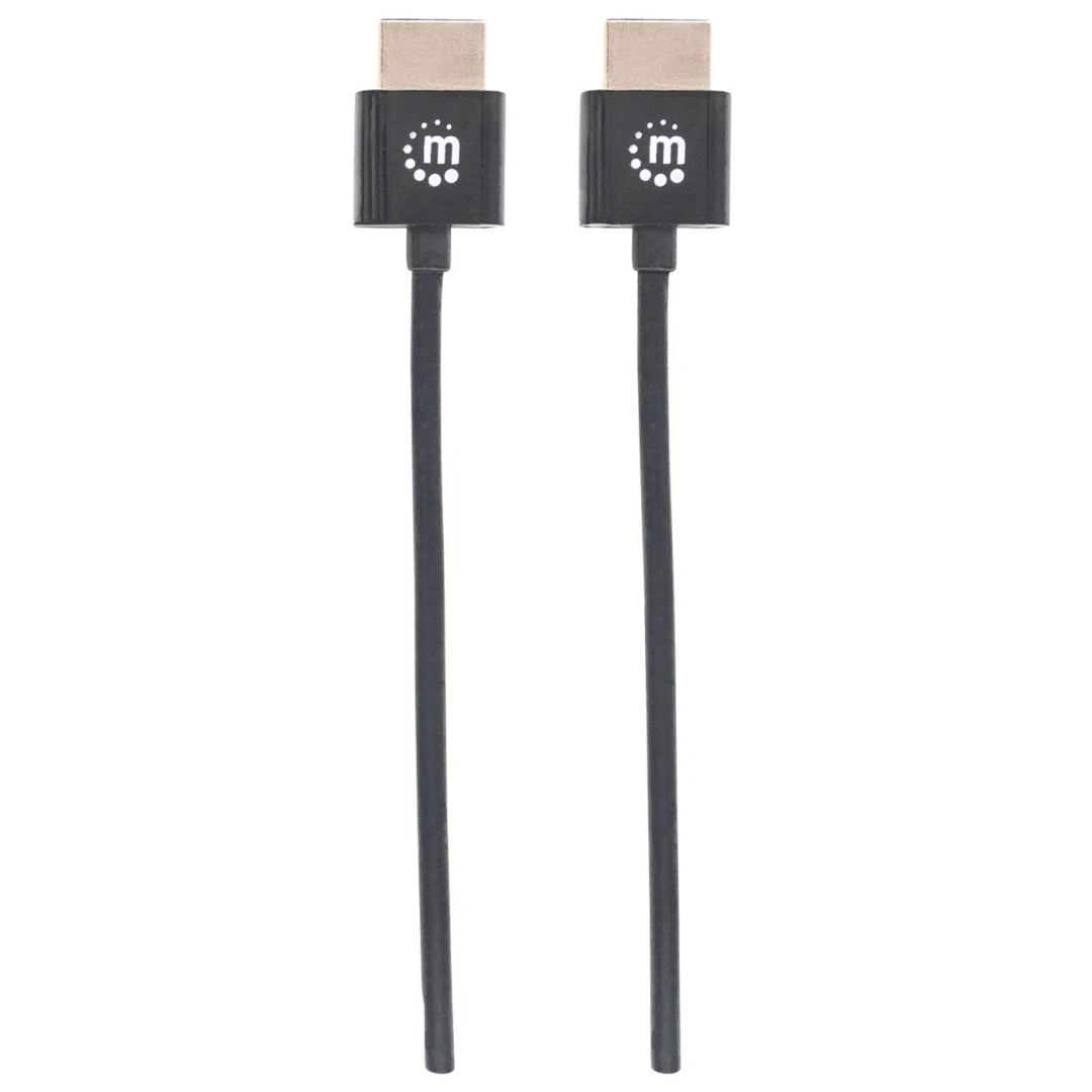 Manhattan Super-slim High Speed HDMI with Ethernet 4K60Hz cable 3m Black