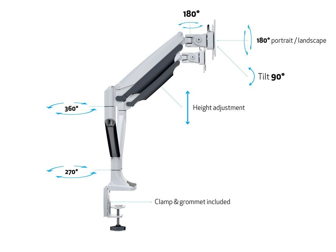 Multibrackets M Deskmount Gas Spring Dual 15