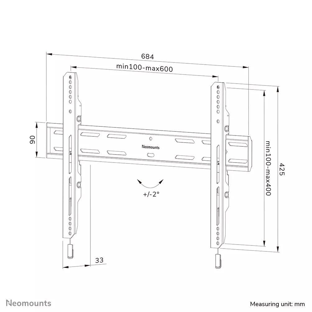 Neomounts WL30S-850BL16 Screen Wall Mount 42
