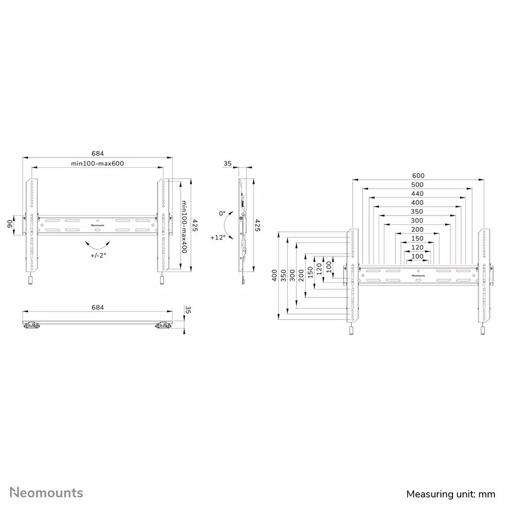 Neomounts WL35S-850BL16 Screen Wall Mount 42