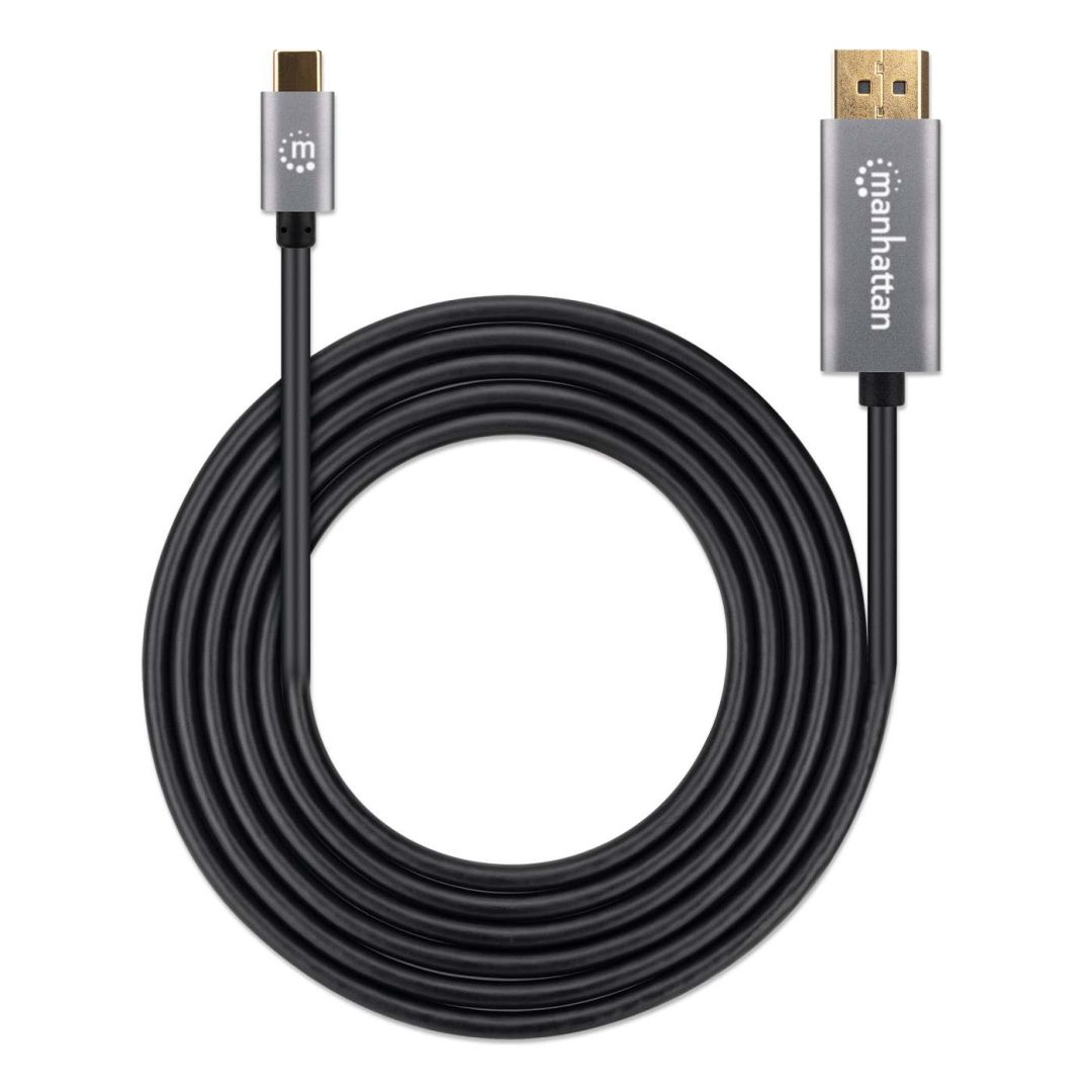 Manhattan 8K@60Hz USB-C to DisplayPort 1.4 Adapter Cable 3m Black