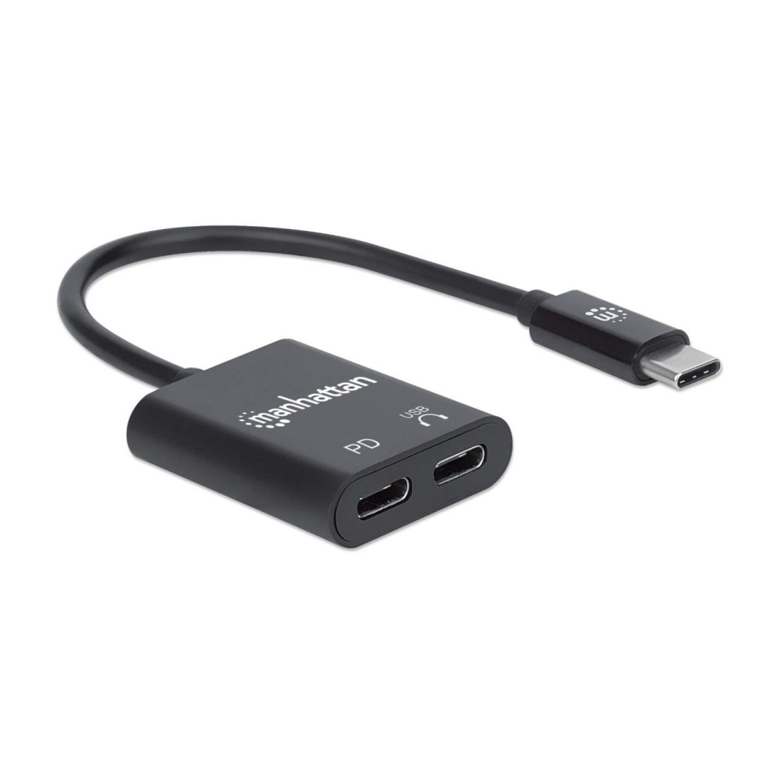 Manhattan USB-C Audio Adapter Black