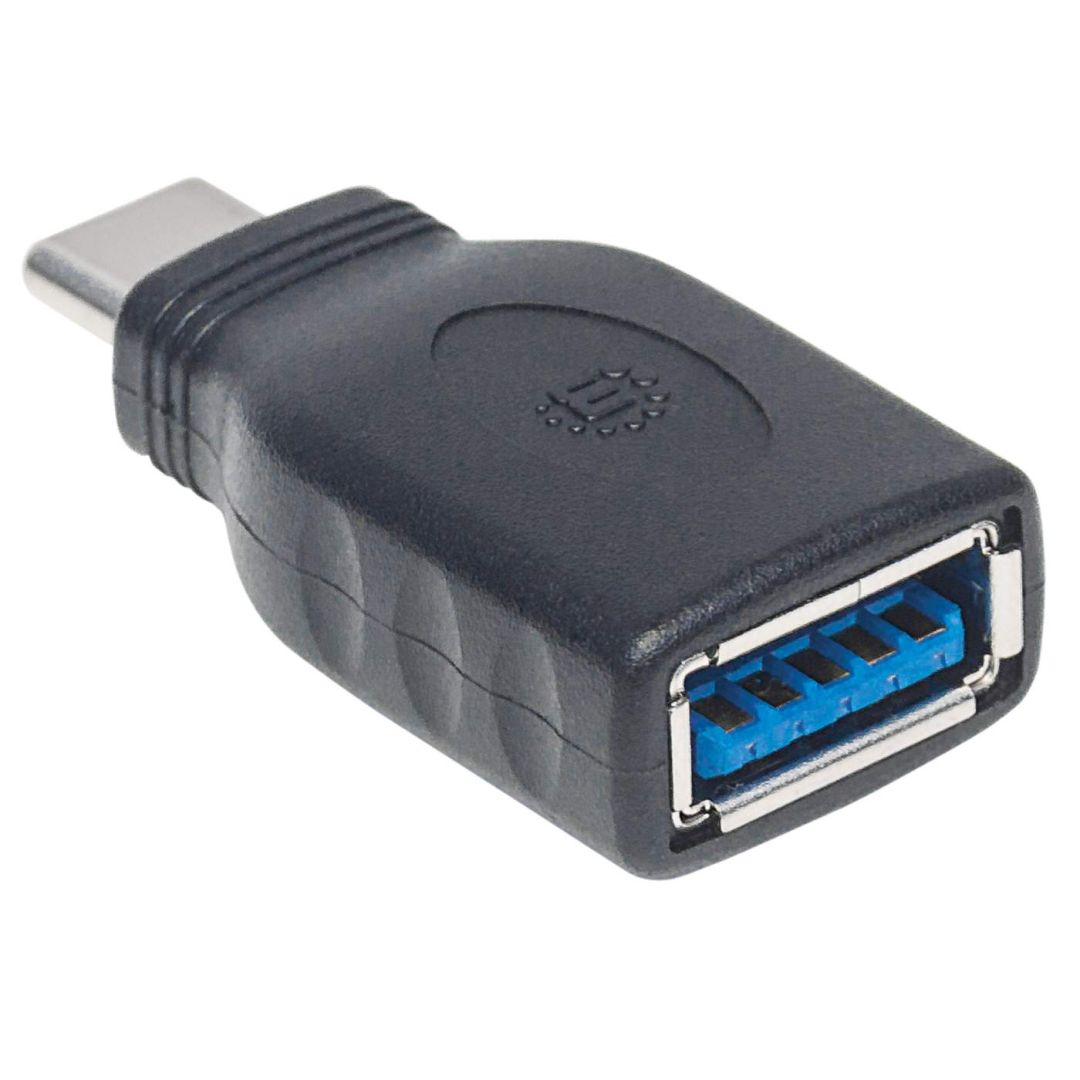Manhattan USB-C to USB-A Adapter Black