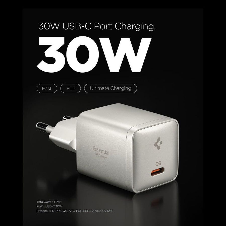 Spigen ArcStation Essential 30W Wall Charger Natural Titanium