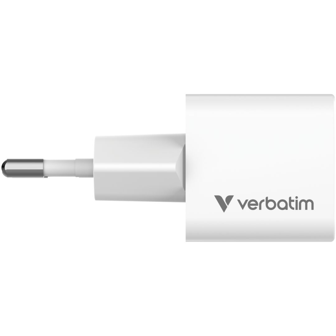 Verbatim Mini GaN Charger 20W with Cable 1m White