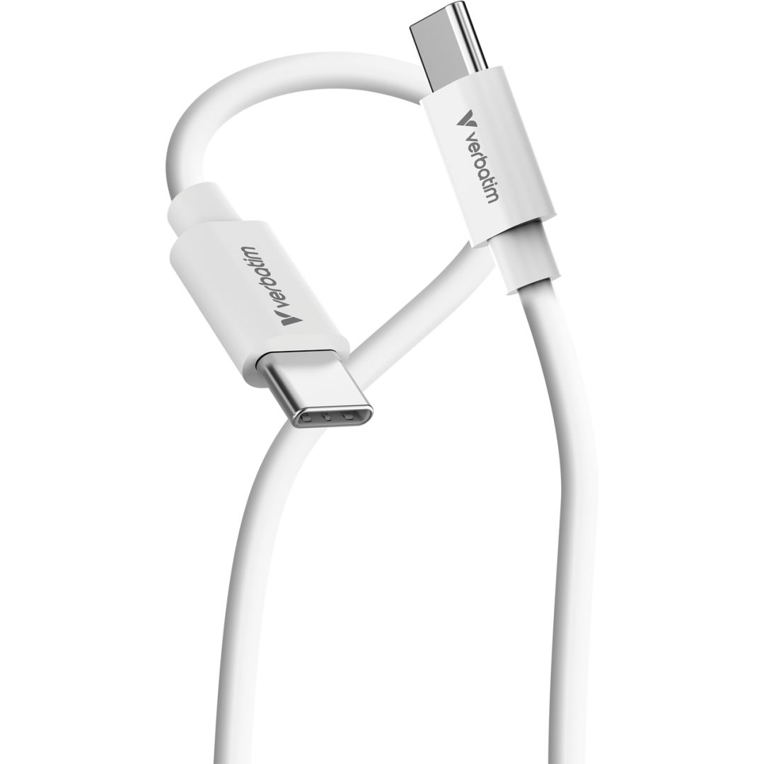 Verbatim Essentials Sync & Charge USB-C to USB-C Cable 3m White