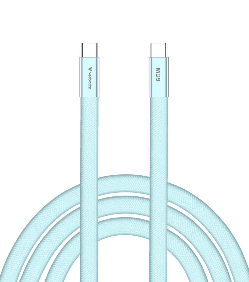 Verbatim Sync & Charge SoftTouch USB-C to USB-C 60W cable 1,2m Blue
