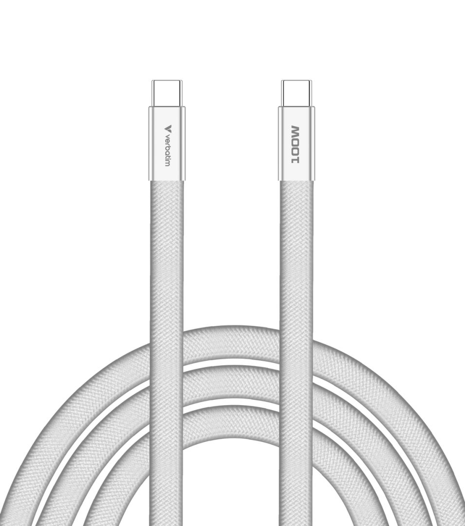 Verbatim Sync & Charge SoftTouch USB-C to USB-C 100W cable 1,2m White