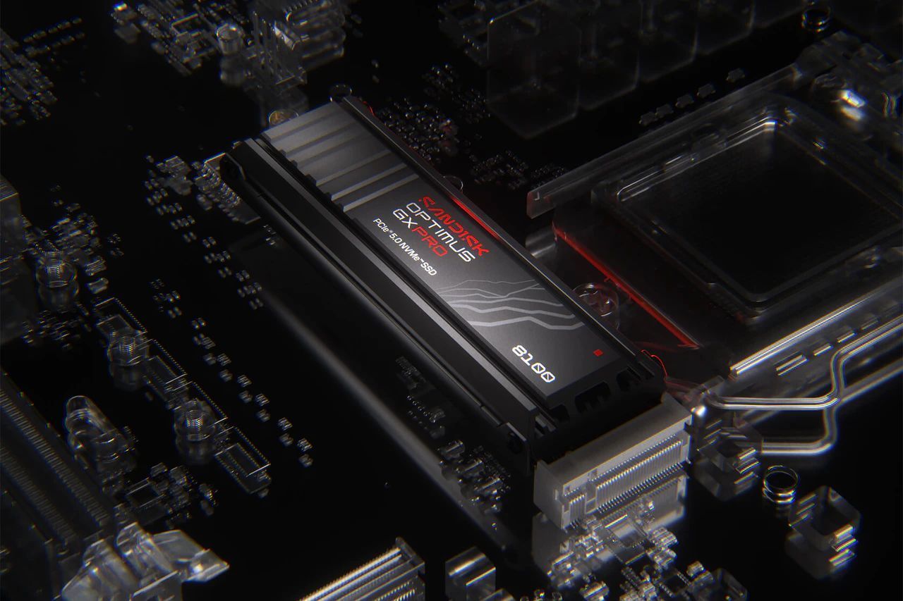 Sandisk 4TB M.2 2280 NVMe Optimus GX Pro 8100 with Heatsink