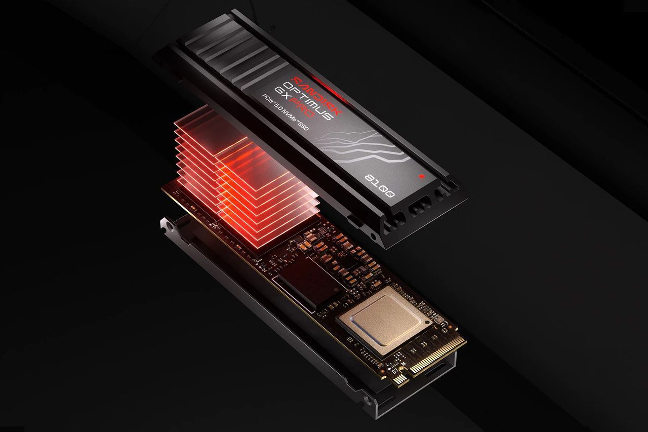 Sandisk 4TB M.2 2280 NVMe Optimus GX Pro 8100 with Heatsink