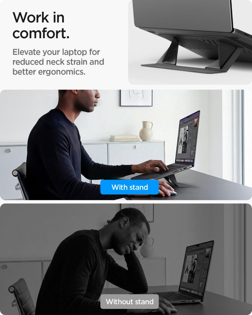 Spigen Slim Fold Laptop Stand LD201-S6 Black