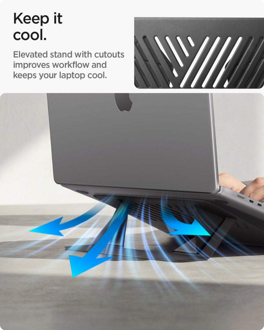 Spigen Slim Fold Laptop Stand LD201-S6 Black