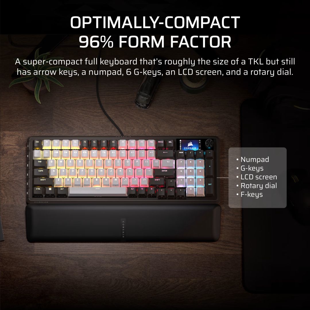Corsair Vanguard 96 Wired MLX Plasma Mechanical Gaming Keyboard Black/White US