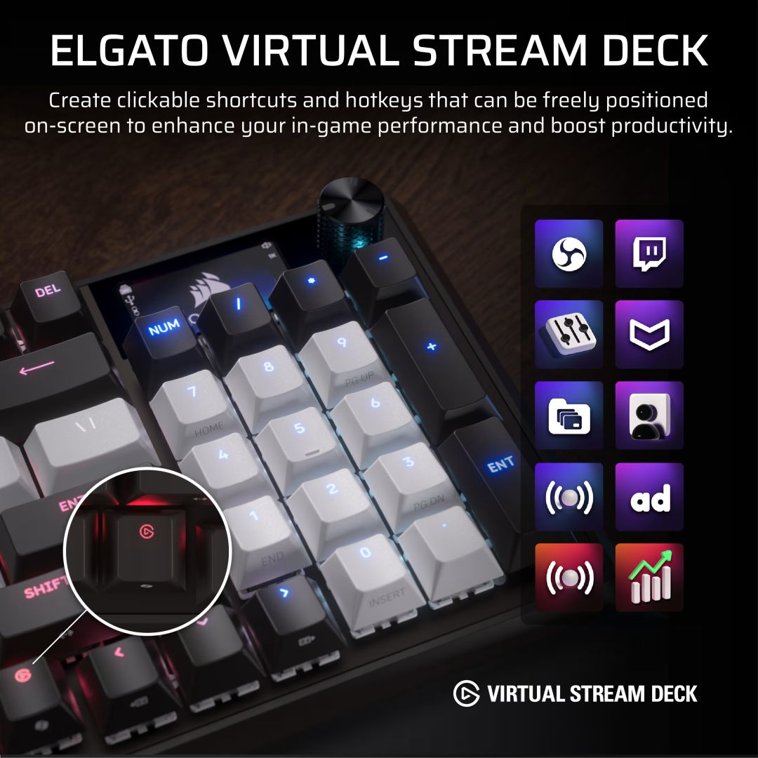 Corsair Vanguard 96 Wired MLX Plasma Mechanical Gaming Keyboard Black/White US