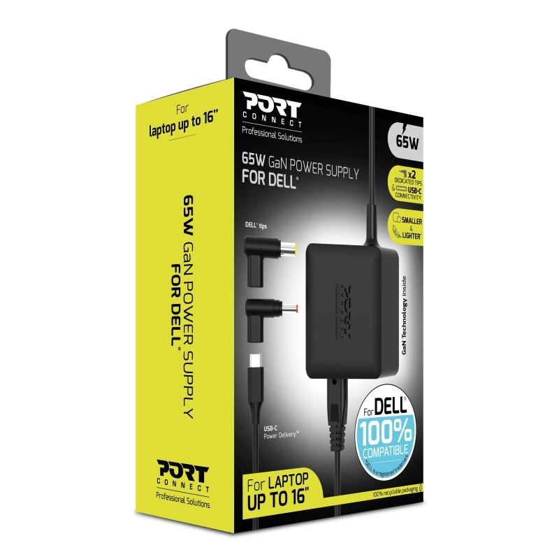 Port Designs 904065DEEU 5-20V / 3,25A 65W Dell hálózati notebook töltő
