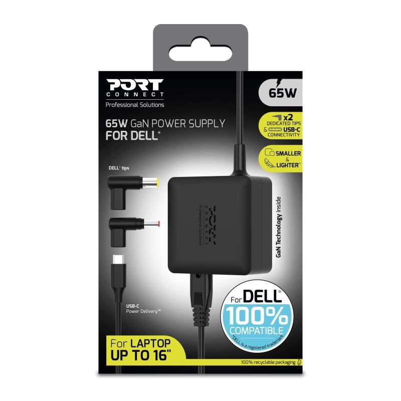 Port Designs 904065DEEU 5-20V / 3,25A 65W Dell hálózati notebook töltő