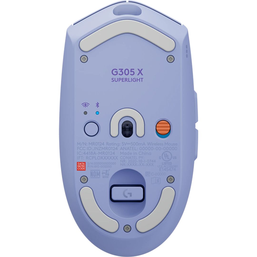 Logitech G305 X SUPERLIGHT Gaming Bluetooth Mouse Lilac