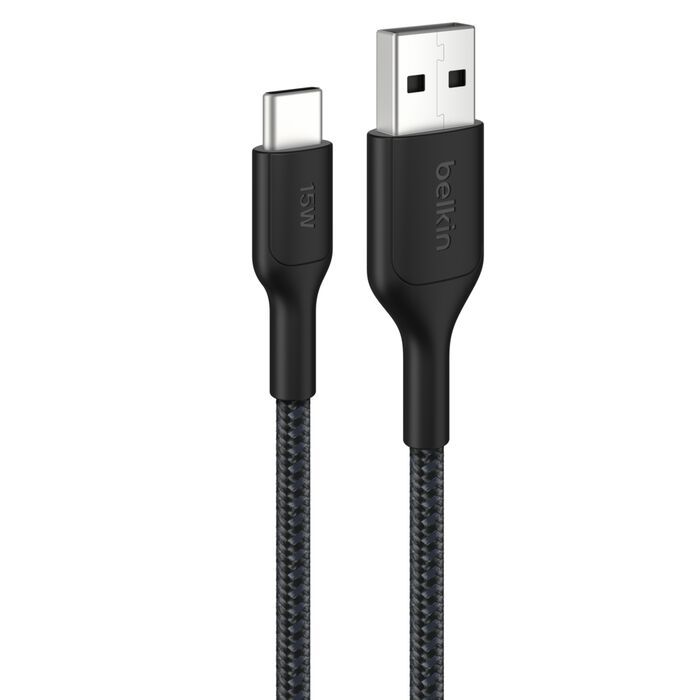 Belkin Braided USB-A to USB-C Cable 15W 2m Black