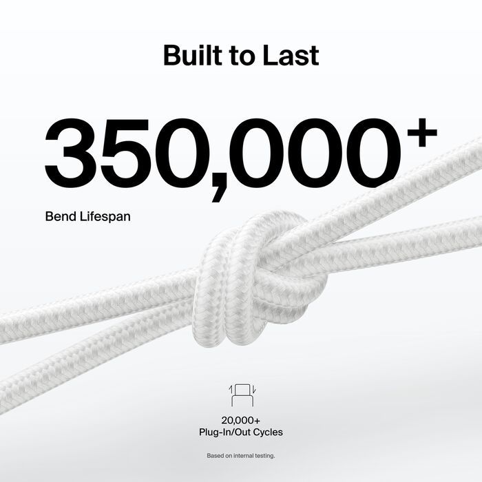 Belkin Braided USB-A to USB-C Cable 15W 2m White