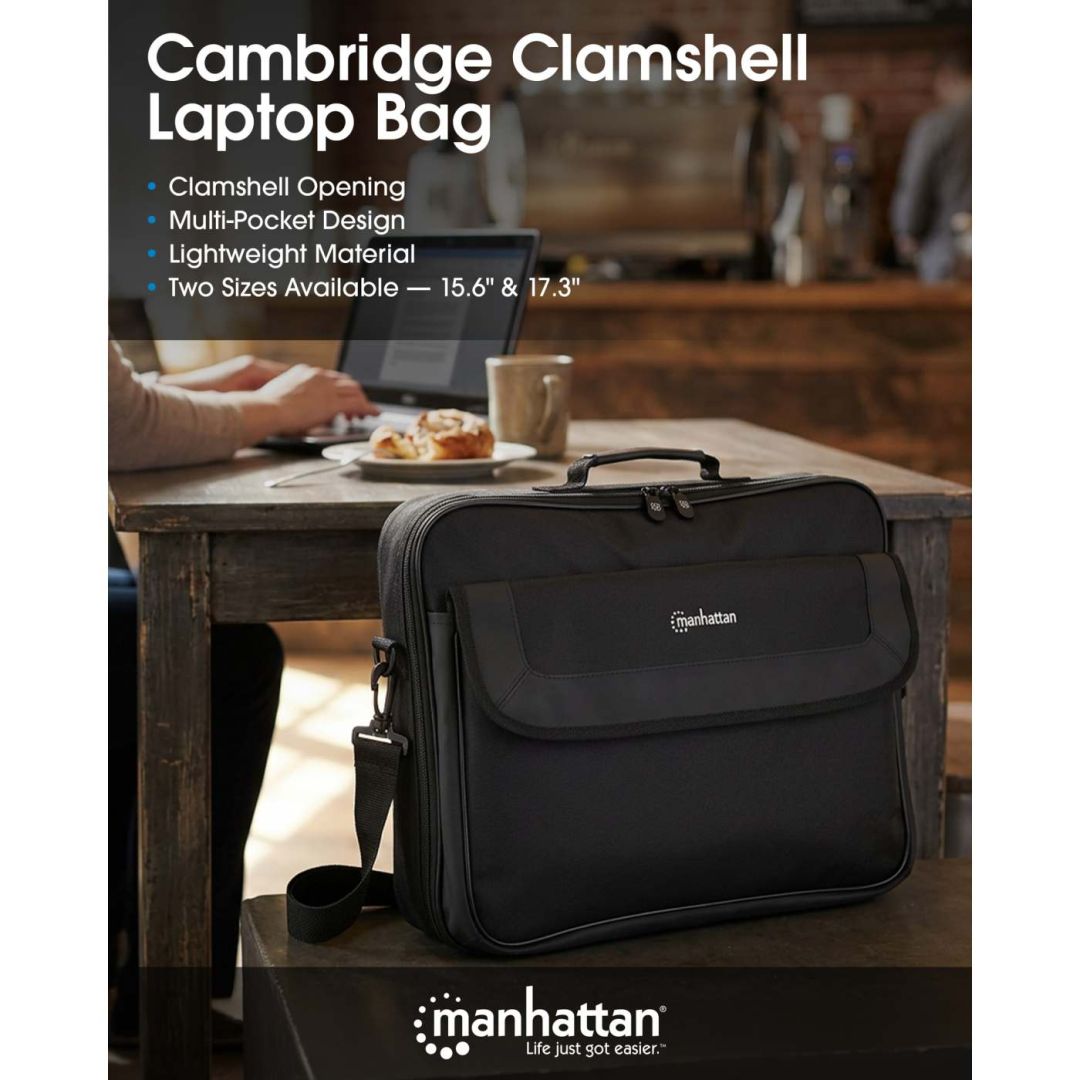 Manhattan Cambridge Clamshell Laptop Bag 17,3