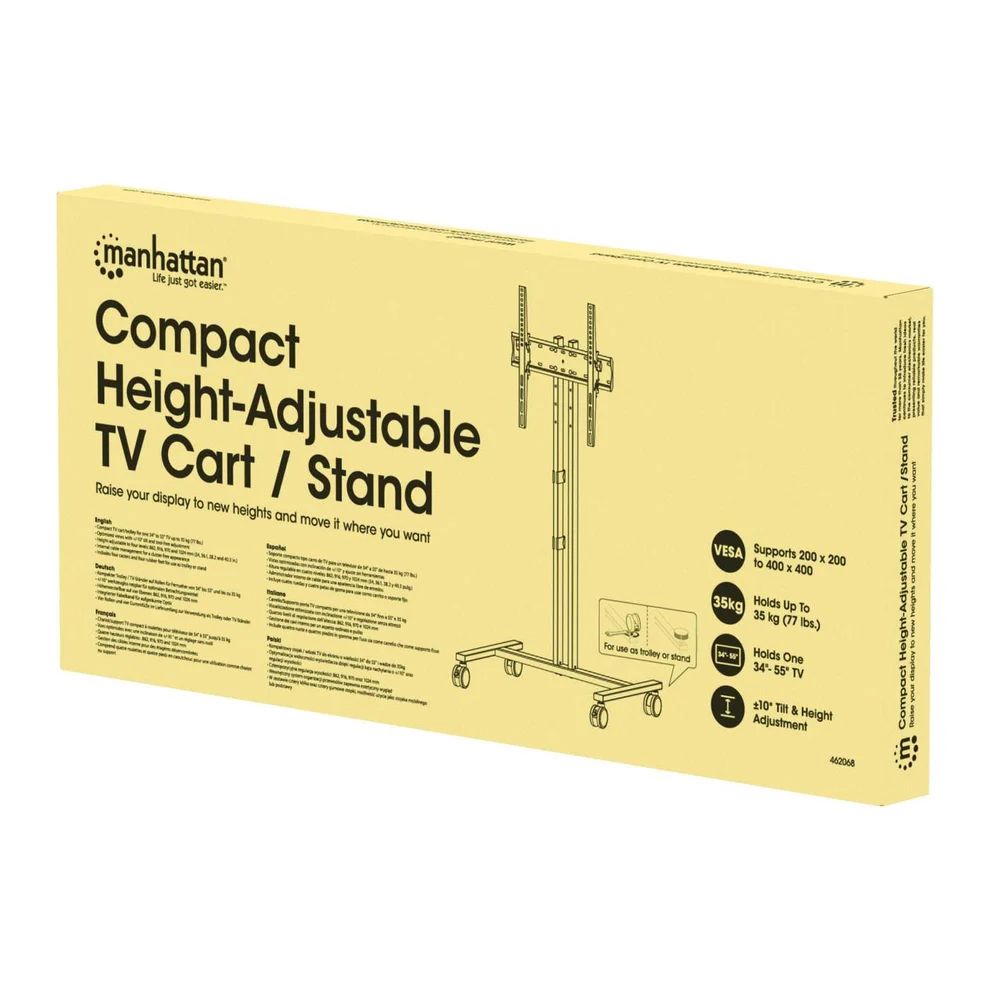 Manhattan Compact Height-Adjustable TV Cart / Stand 34
