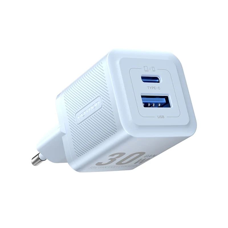 Vention 2-Port USB Charger Blue